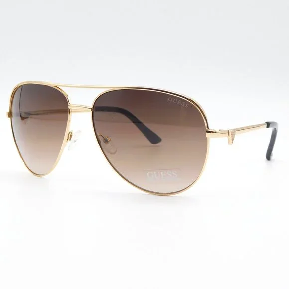 NEW GUESS GU6098 32F GOLD BROWN GRADIENT AVIATOR WOMEN'S SUNGLASSES 64-1… - Picture 5 of 11